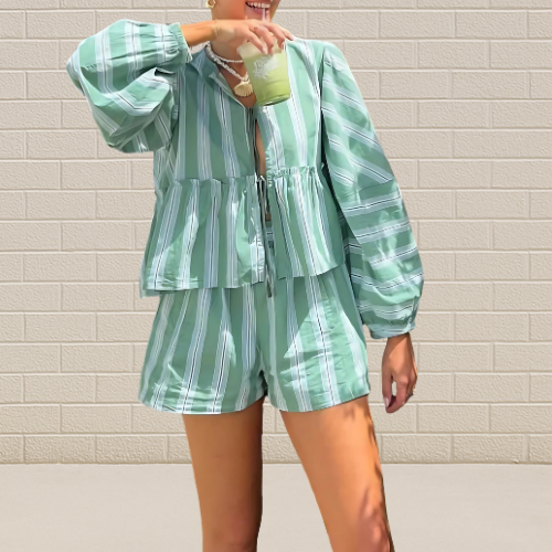Robe Été Légère pour Femme avec Blouse et Short