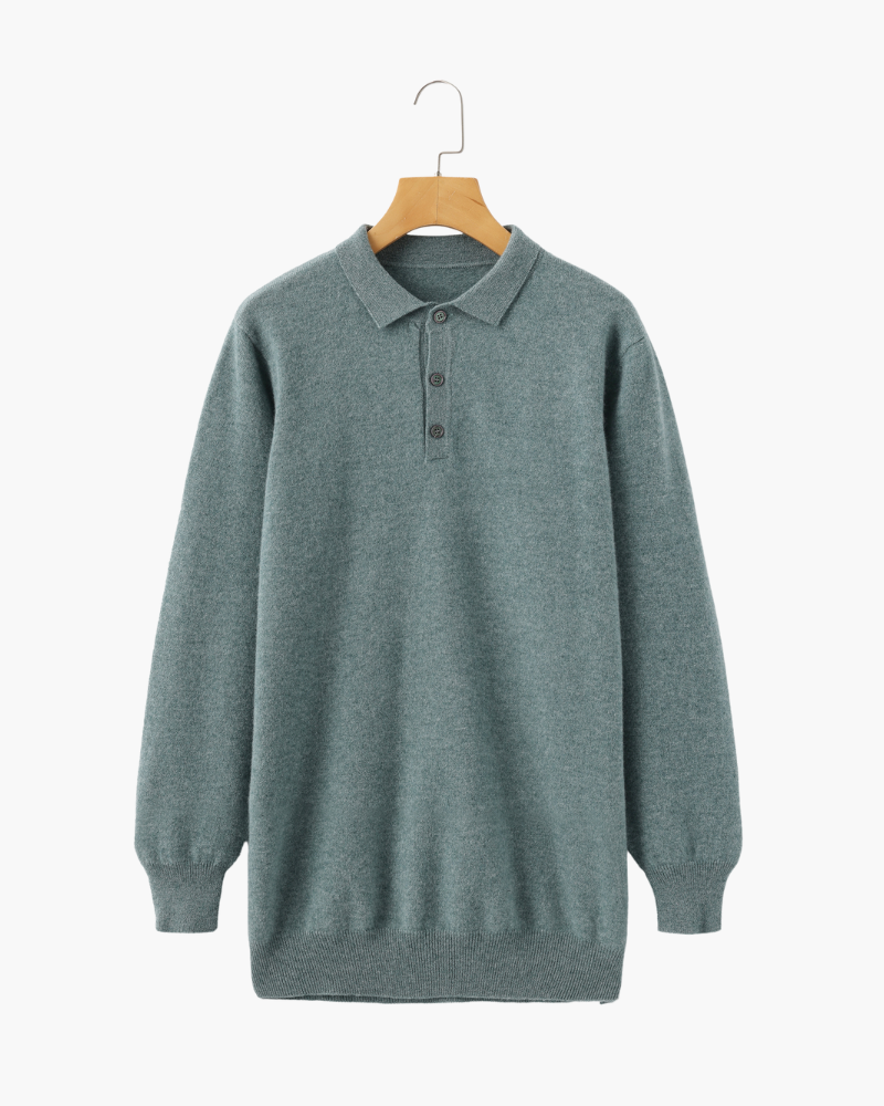 Pull Cashmere Homme Col Polo Élégant