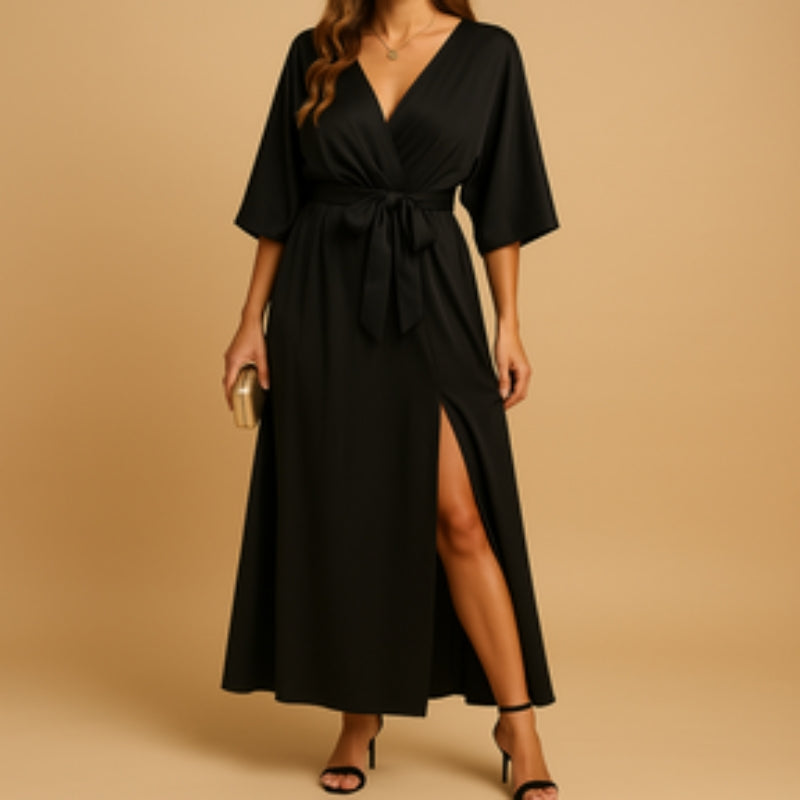 Robe de Soirée Chic avec Manches Courtes