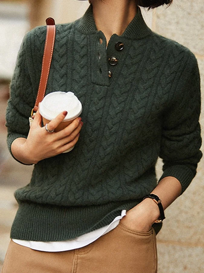 Variant image for ChicTorsadé™ – Pull Femme Torsadé Ample Confort et Élégance Polyvalente-6