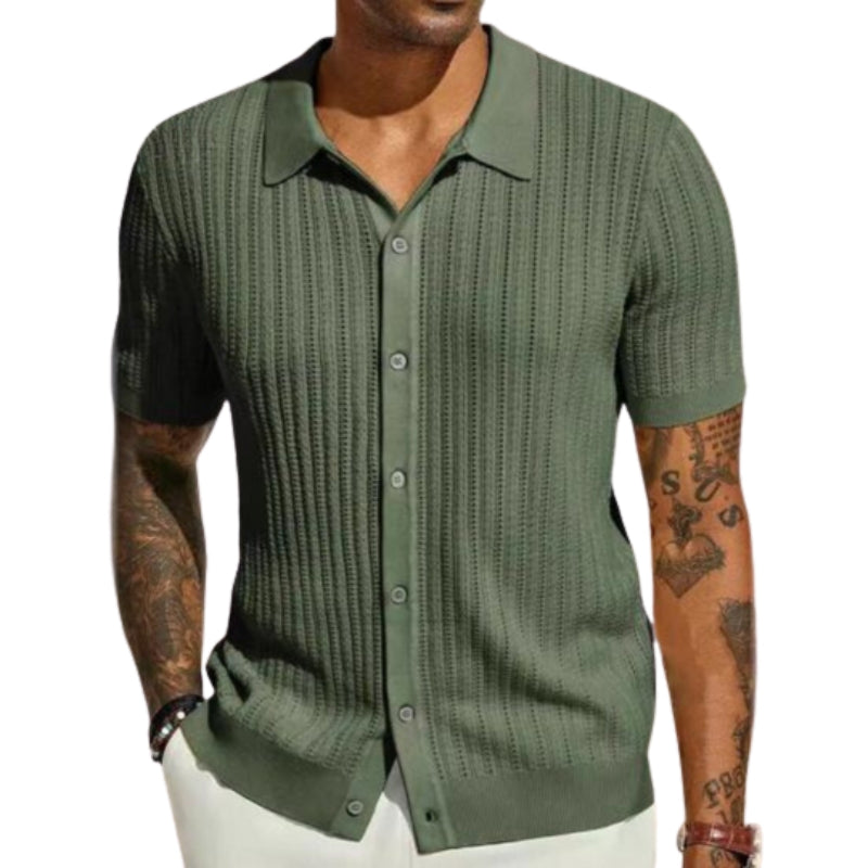 Chemise Homme Traditionnelle Col Revers Blanc