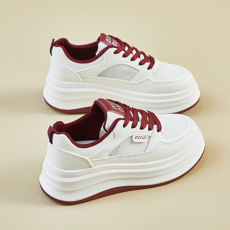Baskets Femme Plateforme Blanc Confort et Élégantes