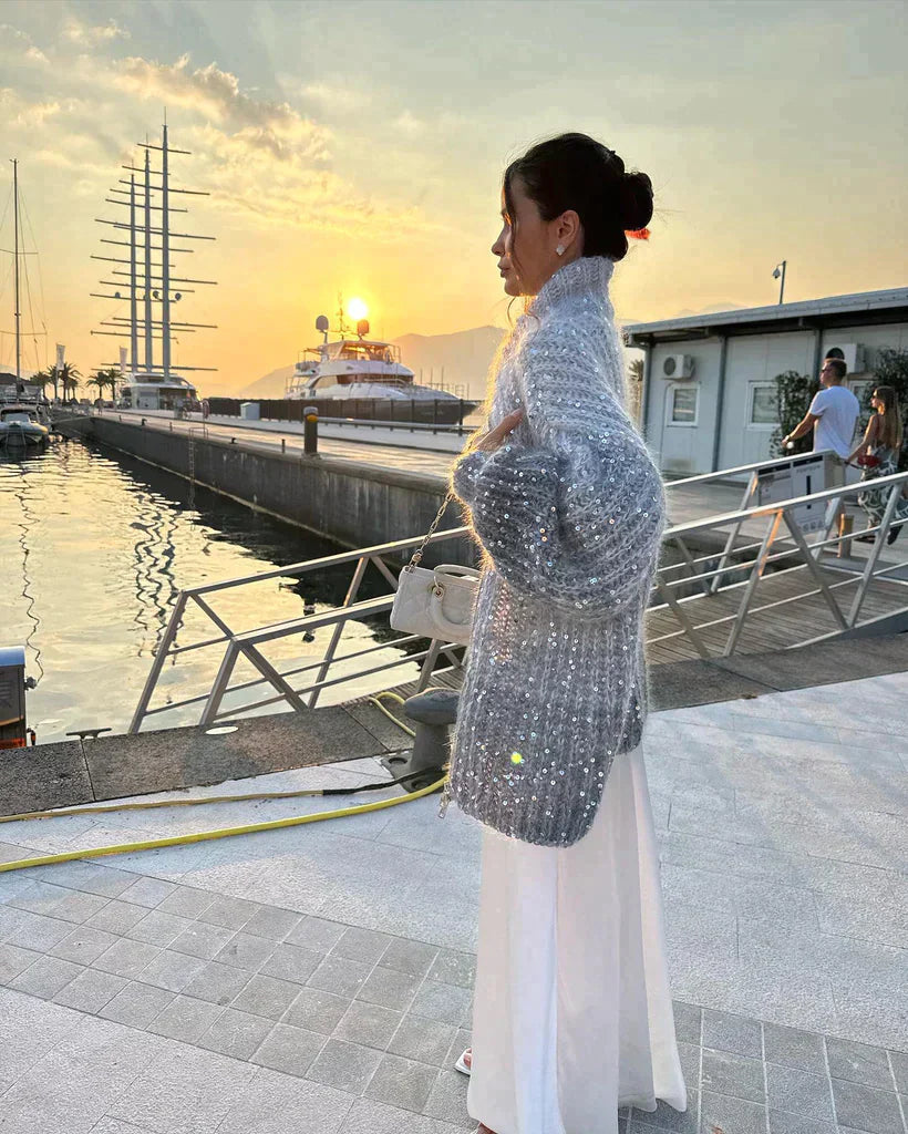 Pull Femme Long Chaud et Doux pour Hiver