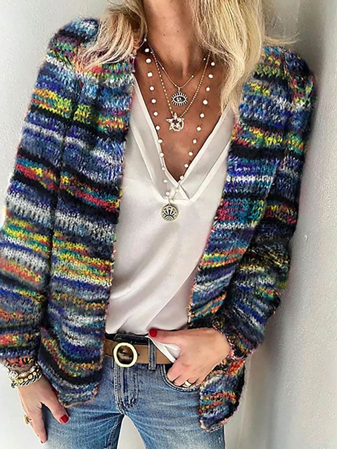 Cardigan Femme Maille Confort Coupe Décontractée