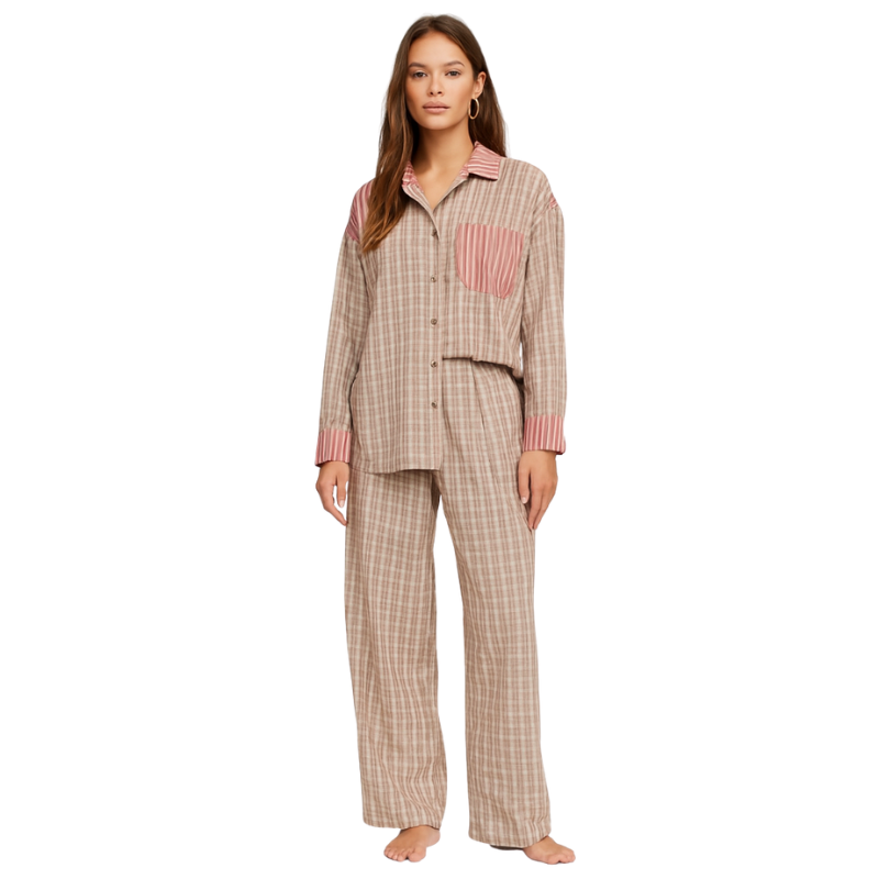 Tenue Décontractée Homme Chemise et Pantalon Chaud et Confortable
