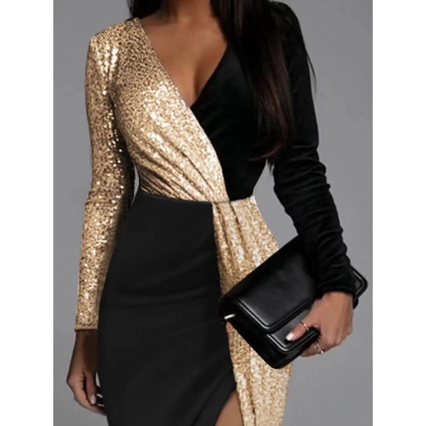 Robe Courte Élégante Pailletée pour Femme - PanierRoyale