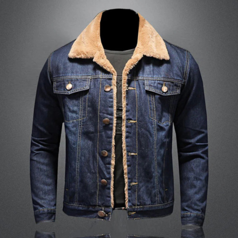 Veste Denim Décontractée et Chaude pour Homme - PanierRoyale