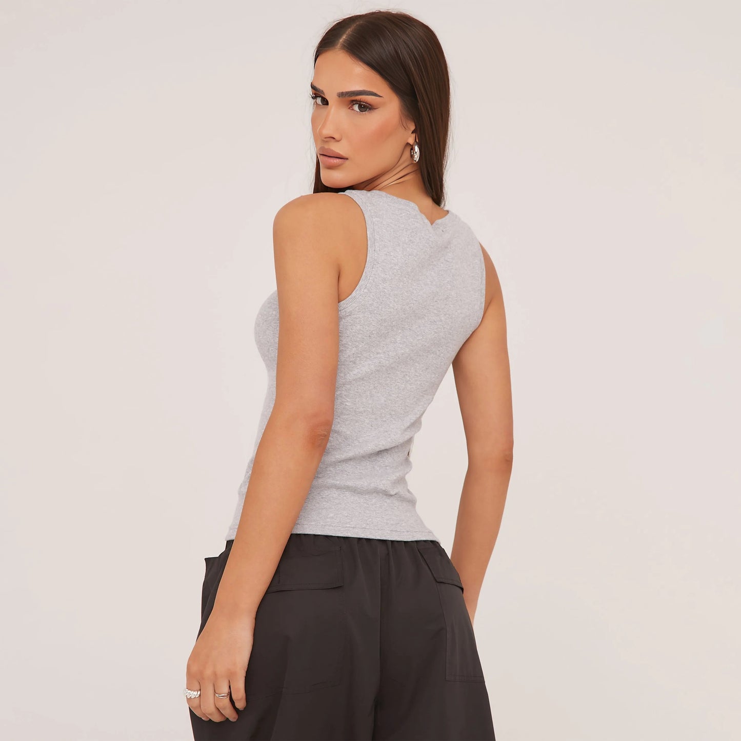 ProjetParis™ – Débardeur Femme Minimaliste en Coton Soyeux Confortable-3