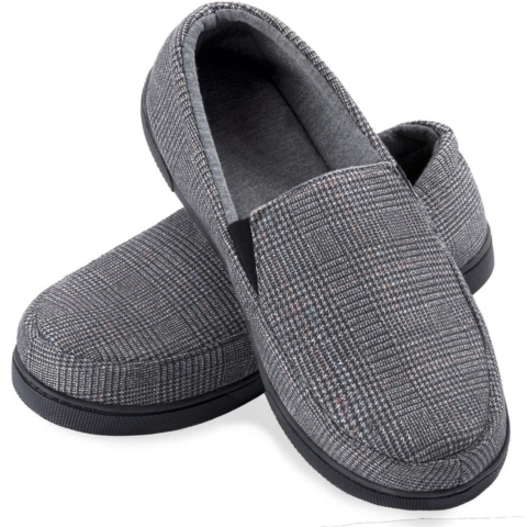 Mocassins Homme Confortables en Tweed Écossais