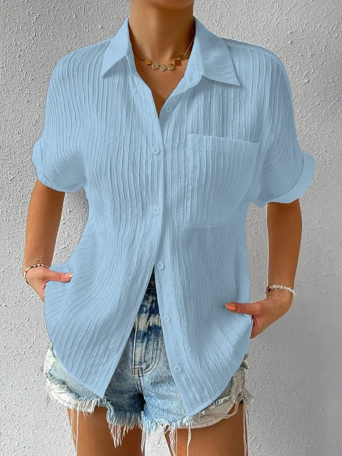 ÉléganceUnique™ – Chemisier Femme Ample en Tissu Léger et Confortable-4