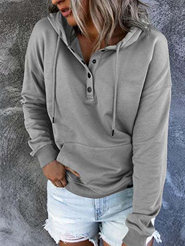 Sweat à capuche femme vert foncé décontracté