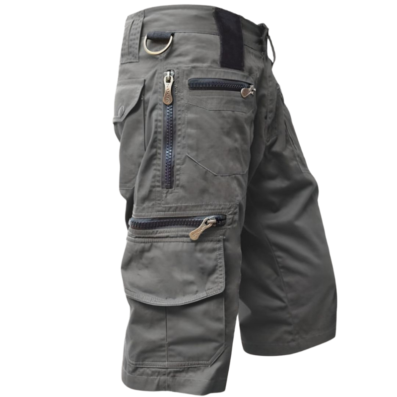 Pantalon Court Décontracté avec Poches Fermées