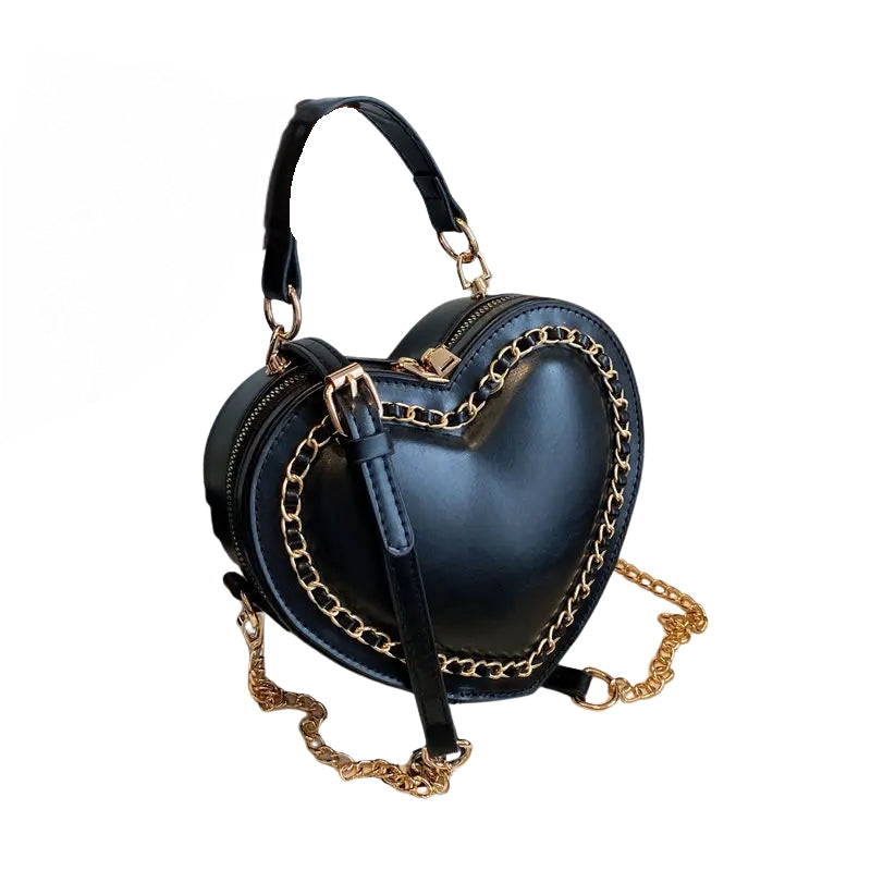 Sac Épaule Femme en Cuir avec Chaîne Réglable