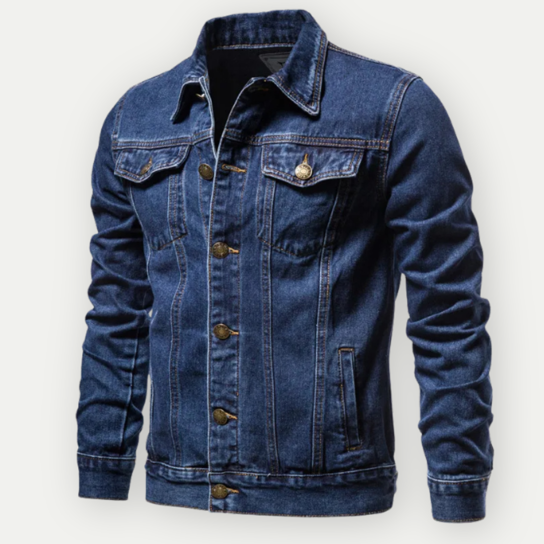 Veste Jean Dénim Foncé Élastiquée pour Femme
