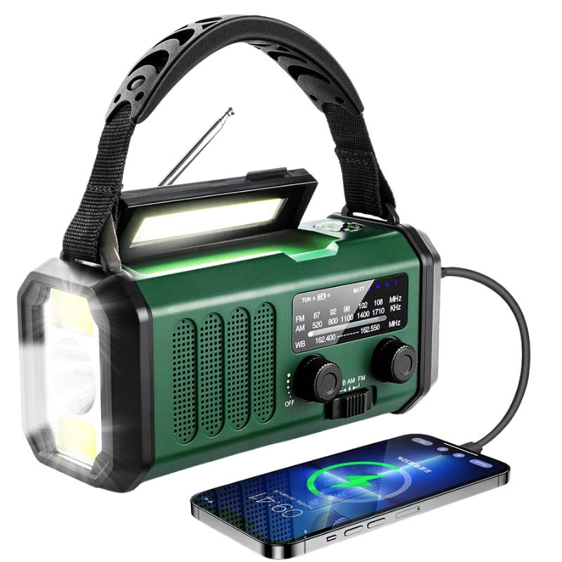 Radio Extérieur Étanche avec Lampe de Poche LED - PanierRoyale