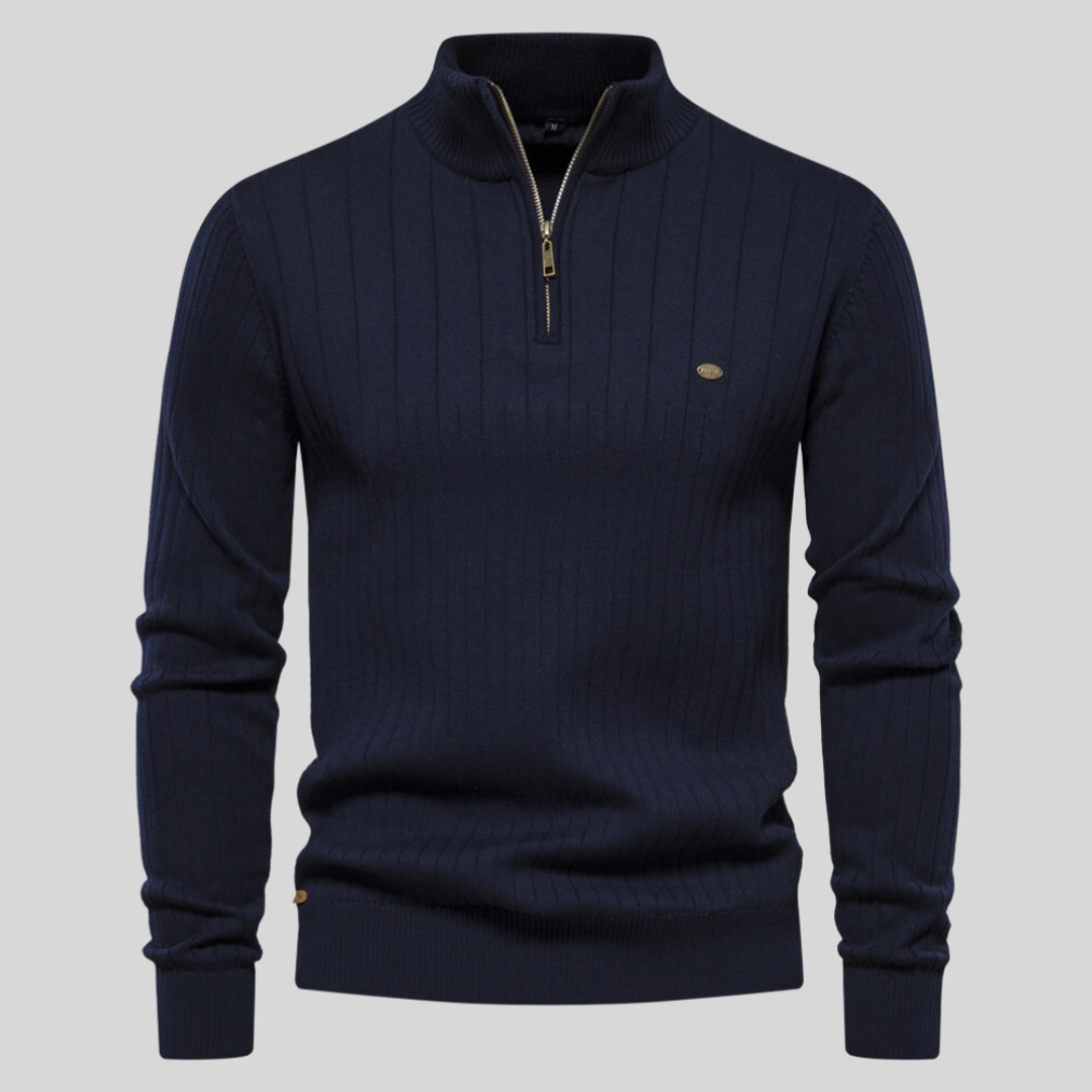 Pull à Manches Longues pour Homme avec Fermeture Éclair