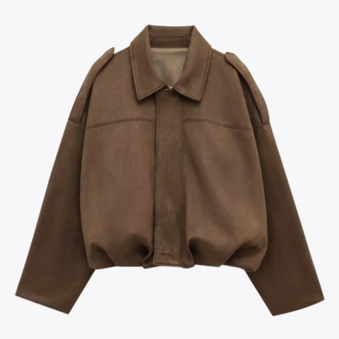 Veste décontractée et chaude en Daim - vue 2