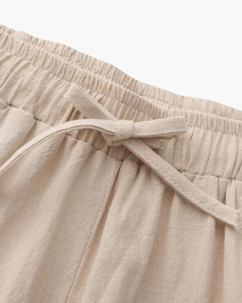Costume Homme Été : Chemise Rayée, Pantalon Lin et Chaussures Décontractées