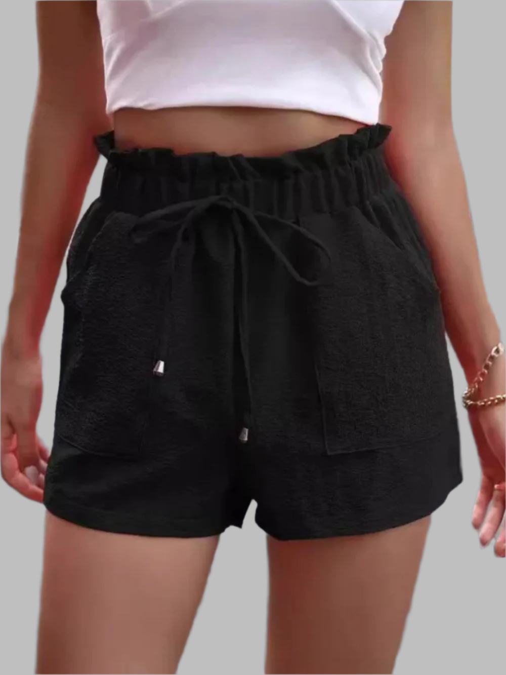 Short Femme Été Léger Confort avec Poches en Tissu Doux