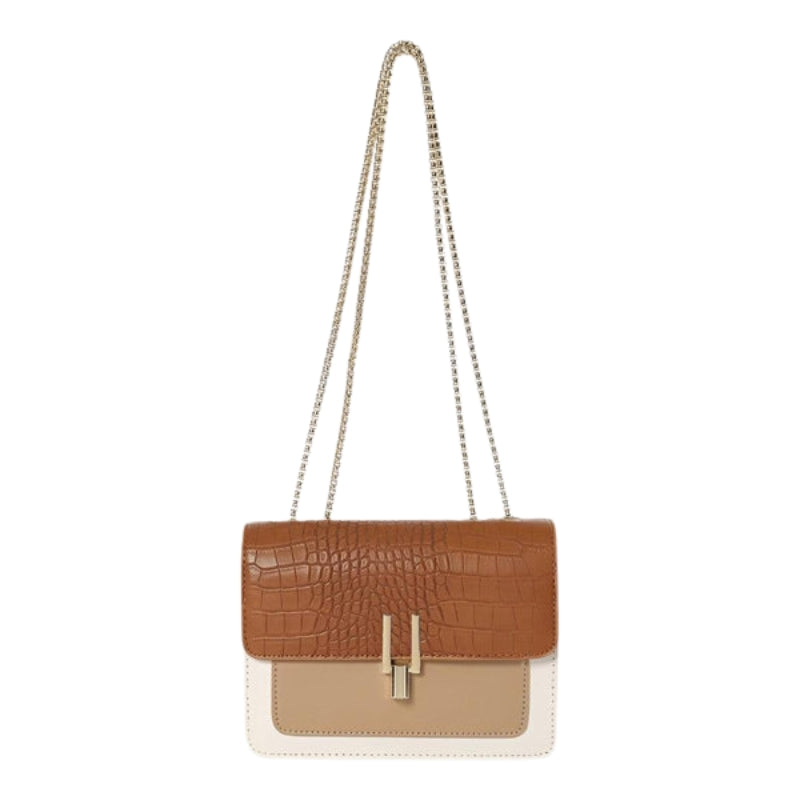 Sac à Main Chic en Cuir avec Chaînes Métallisées