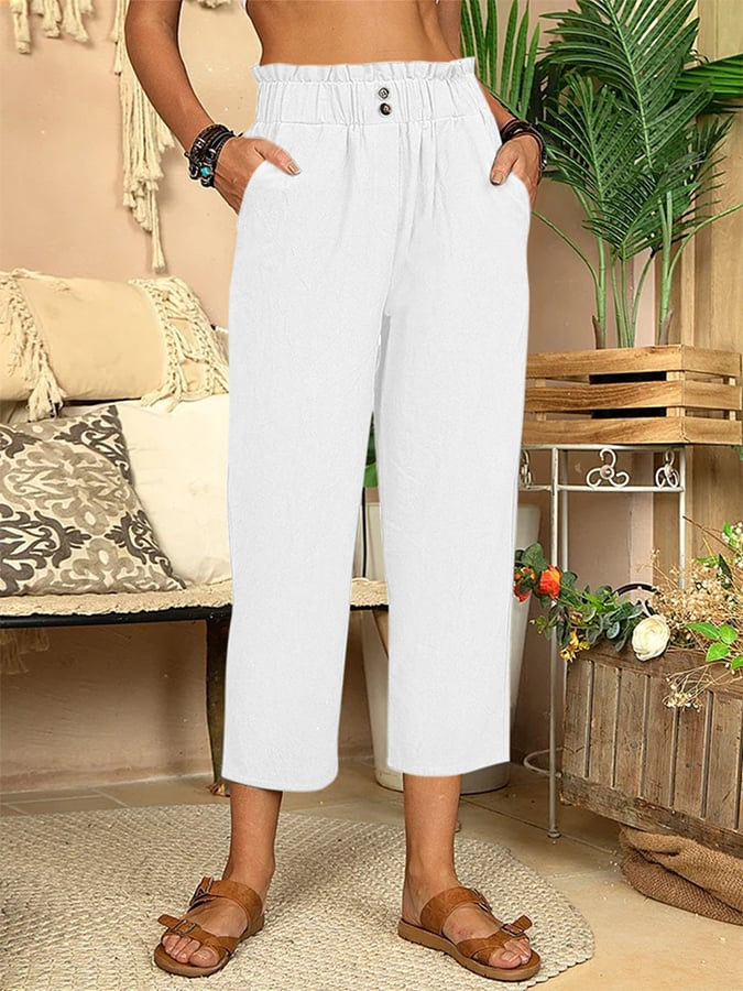 Pantalon Femme Confort Coton Élégant