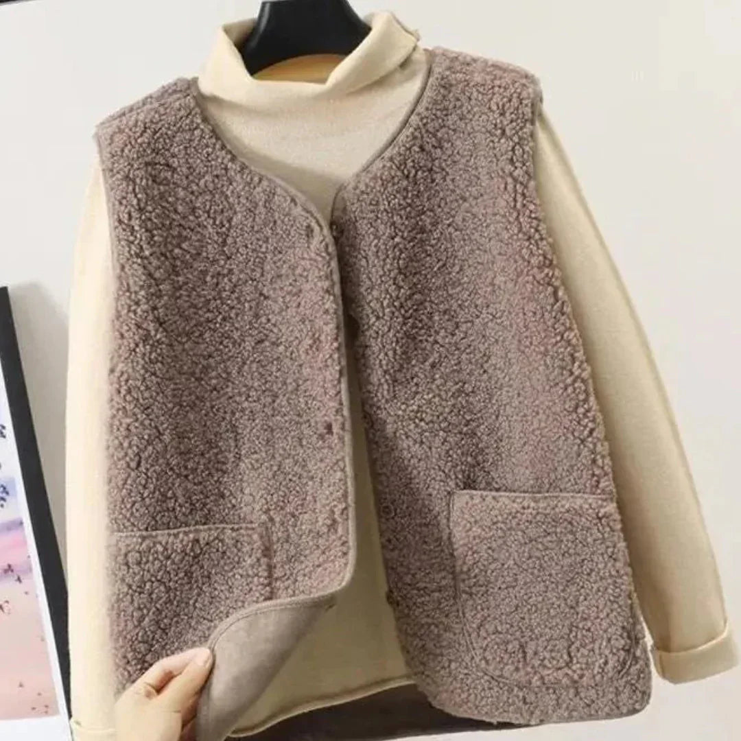 Gilet Court Manche Femme Doux et Confortable