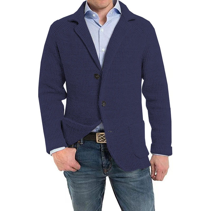 Pull Homme Tricot Chaud et Confortable, Coupe Droite et Col Montant