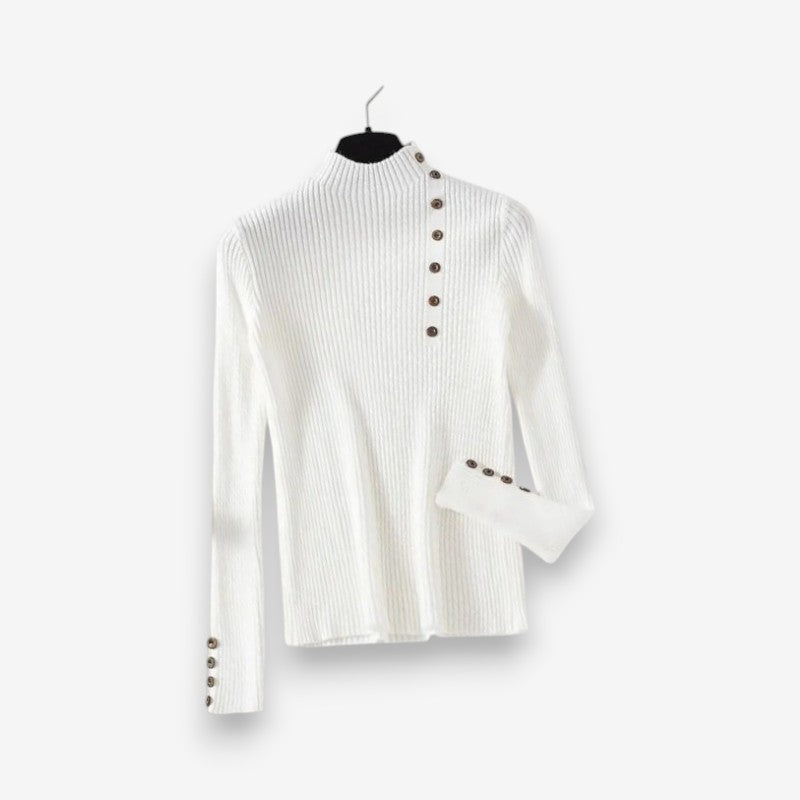 Pull Col Roulé Femme Manches Longues et Élégant