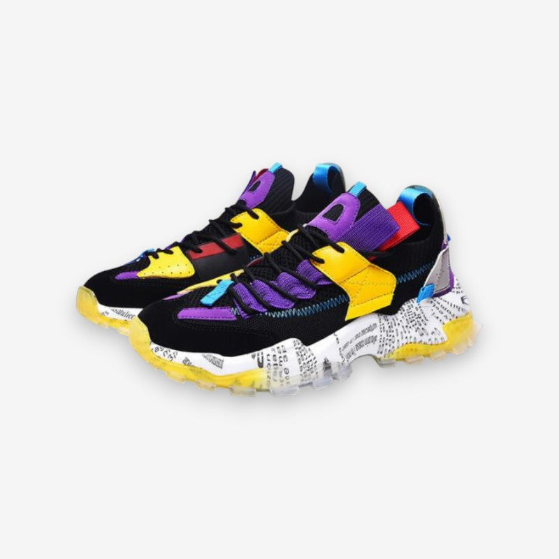 Baskets Confort à bout rond avec semelle renforcée et lacets ajustables → Chaussures de sport Confort homme avec semelle robuste et lacets réglables