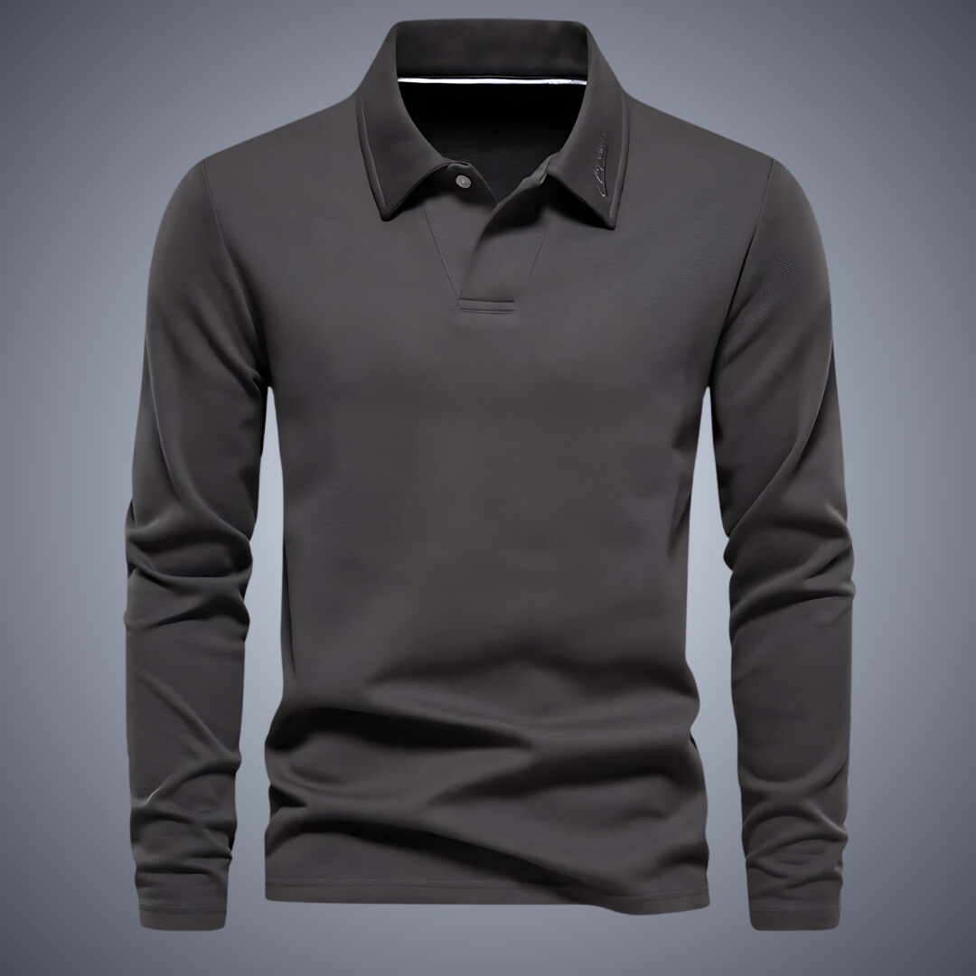 Polo Homme Manches Longues Marine ➡️ Chemise Polo Homme Marine Classique