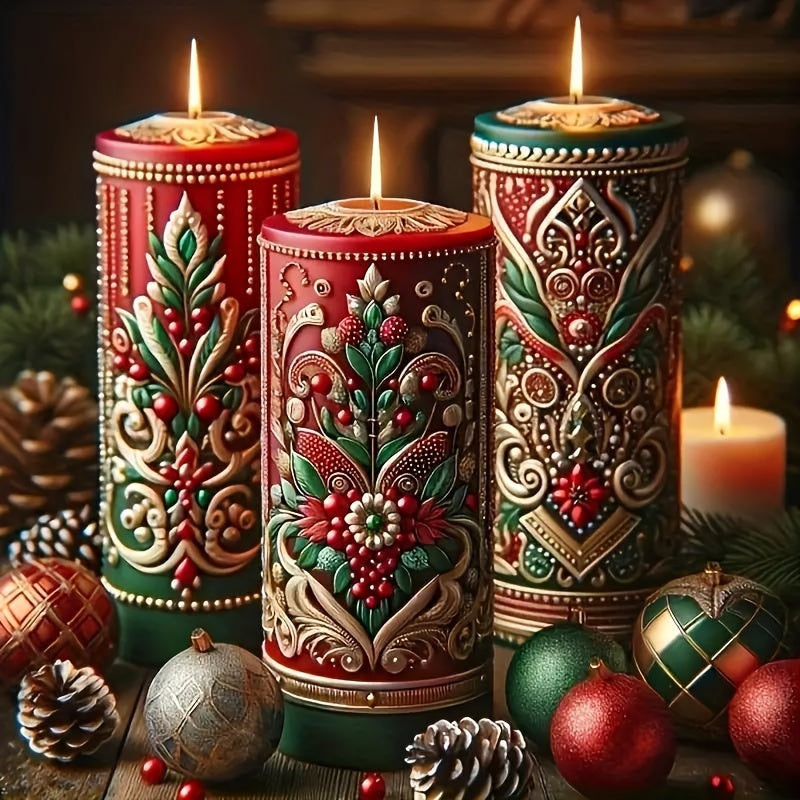 Bougie Déco Bois Chic et Festive - PanierRoyale