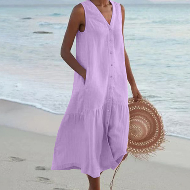 Robe Soirée Élégante Longue Manches Courtes Décolleté Profond