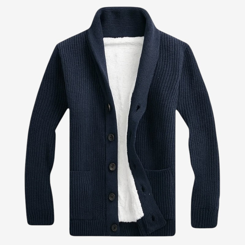 Cardigan Homme Chic à Boutons en Bois