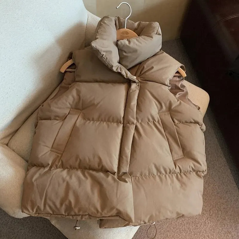 Gilet Homme sans Manches avec Capuche et Poches Réchauffant