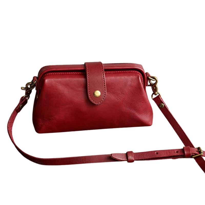 Sac Bandoulière en Cuir avec Fermeture Éclair Réglable