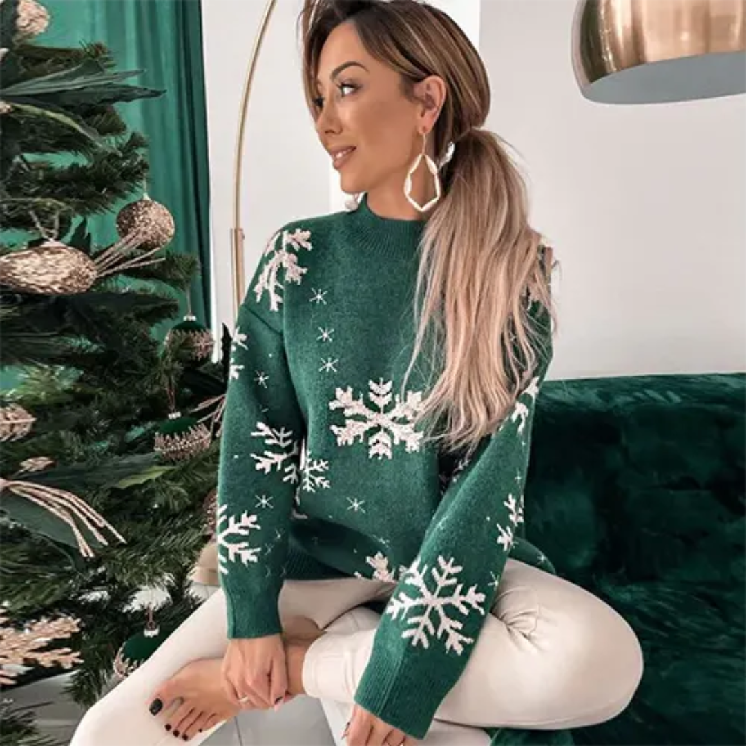 Pull Femme Rouge Élégant Hiver