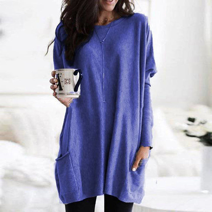 Pull Femme Grand Taille avec Poches pour Hiver