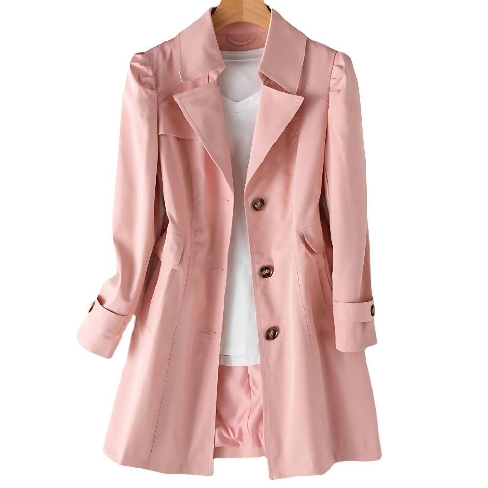 Manteau Femme Trench Classique Beige Doublé