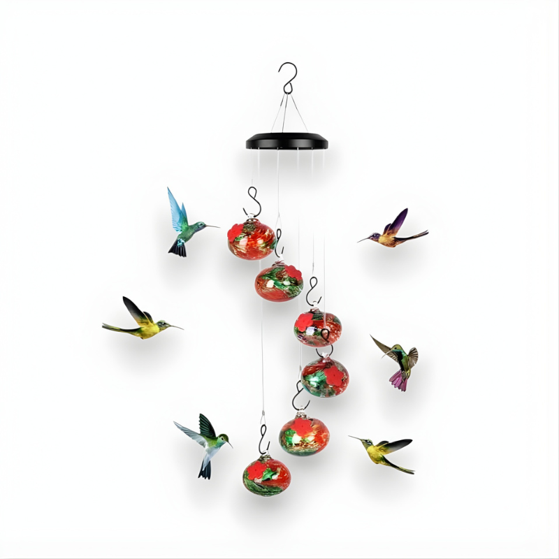 Mangeoire pour Oiseaux Colibri avec Sonnette pour Jardin