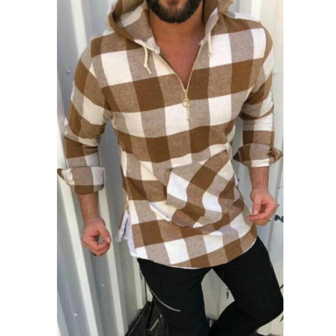 Chemise à capuche molletonnée douce à manches longues