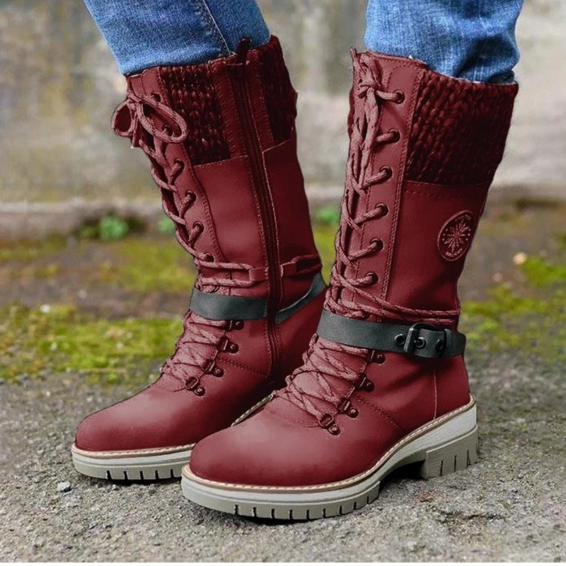 Bottes Femmes Lacets Hauts et Élégantes