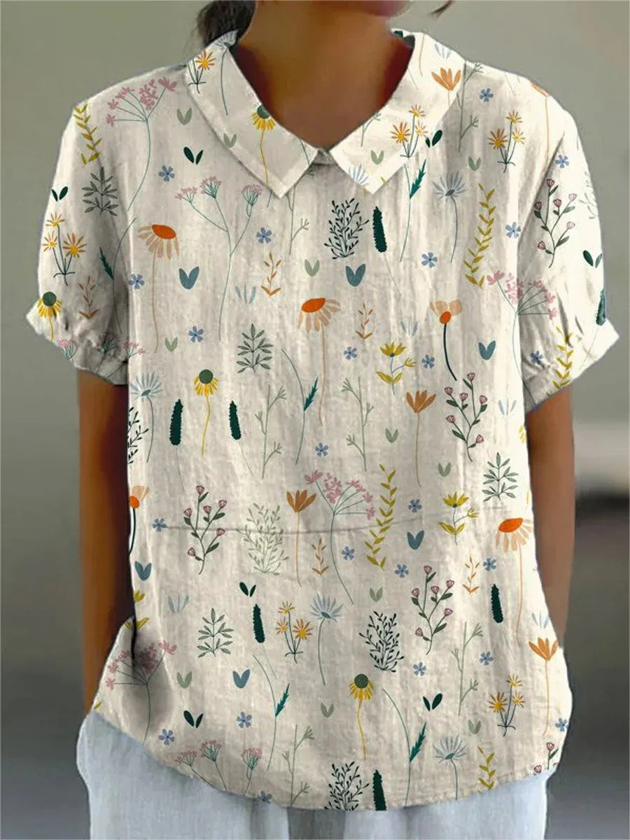 Blouse Femme Été Florale Légère et Confortable - PanierRoyale