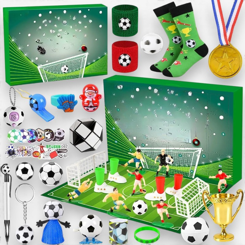 Calendrier de l'Avent Foot pour Enfants avec 24 Cadeaux - PanierRoyale