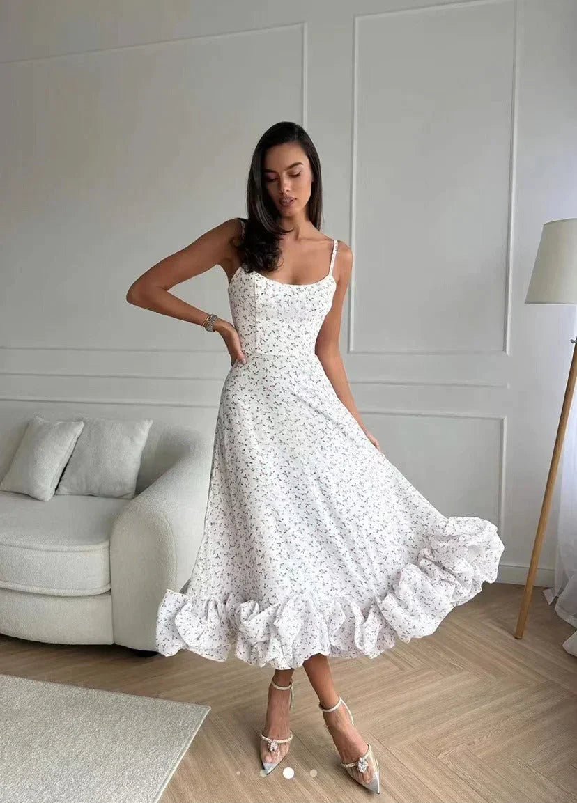 BelleRue™ – Robe Midi Femme Élégante avec Volants Confortable et Chic-6
