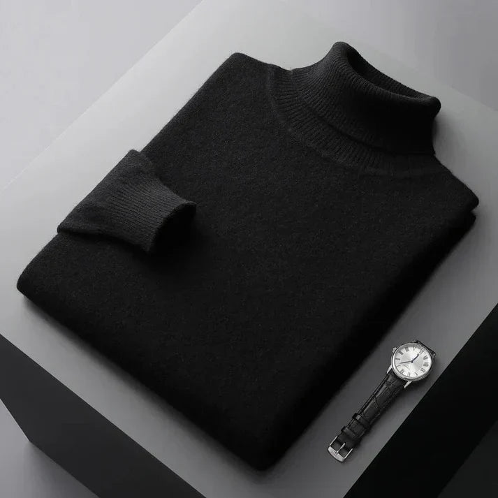 Pull en Cashmere Homme Col Roulé Luxe