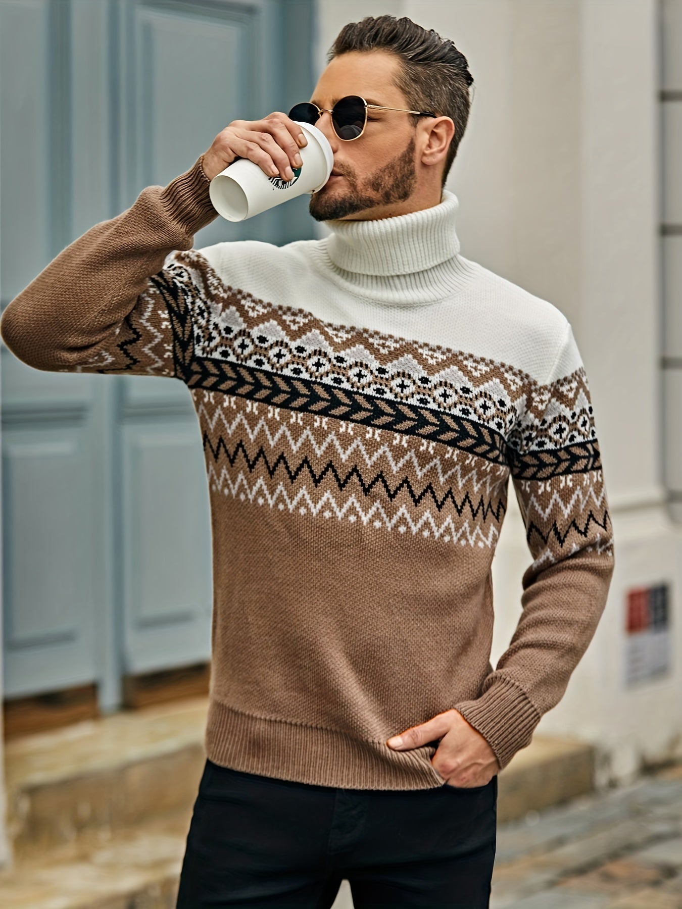 Pull Carreaux Scandinave Doux et Chaud - PanierRoyale