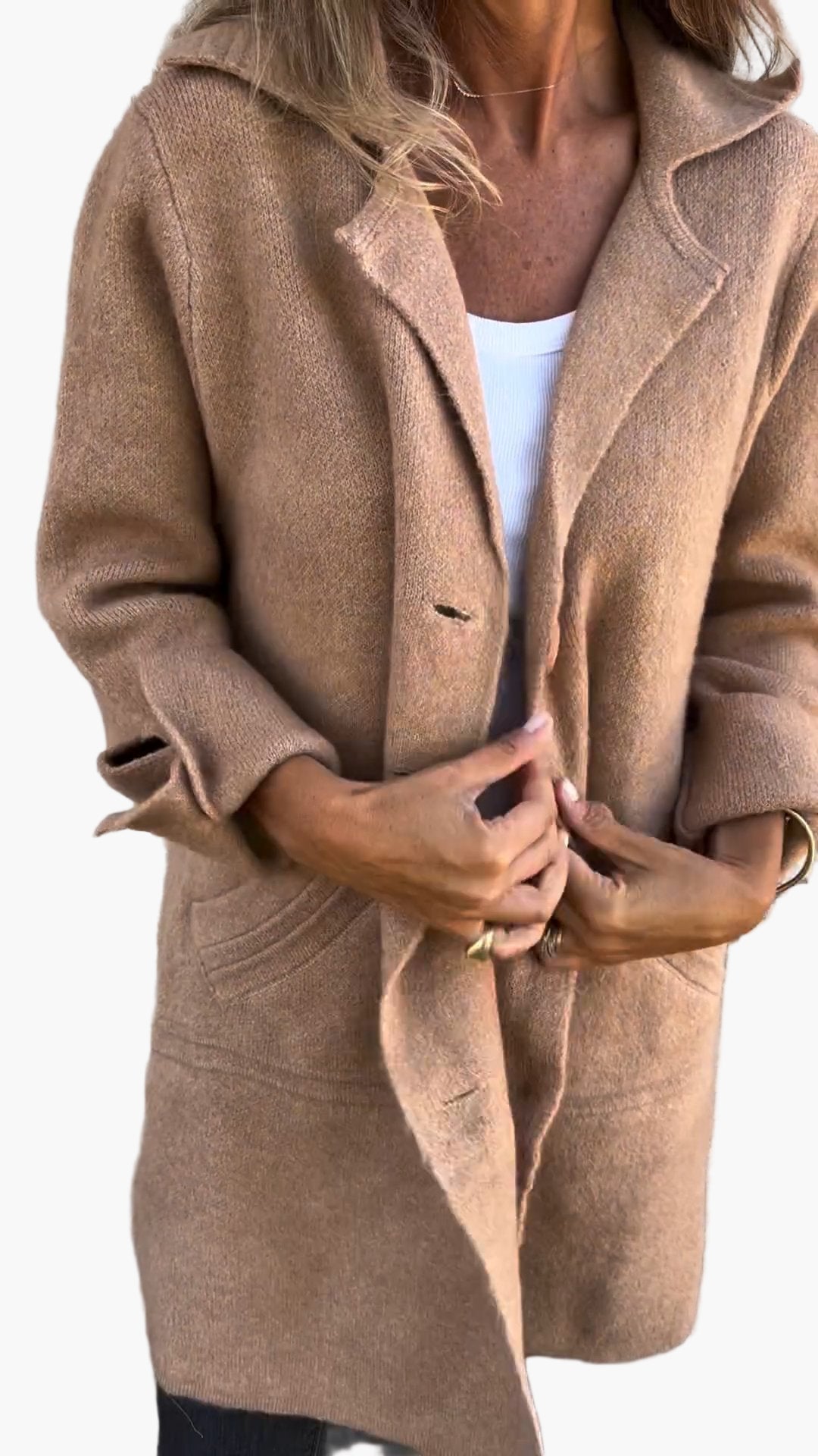 Manteau Femme Décontracté à Boutons