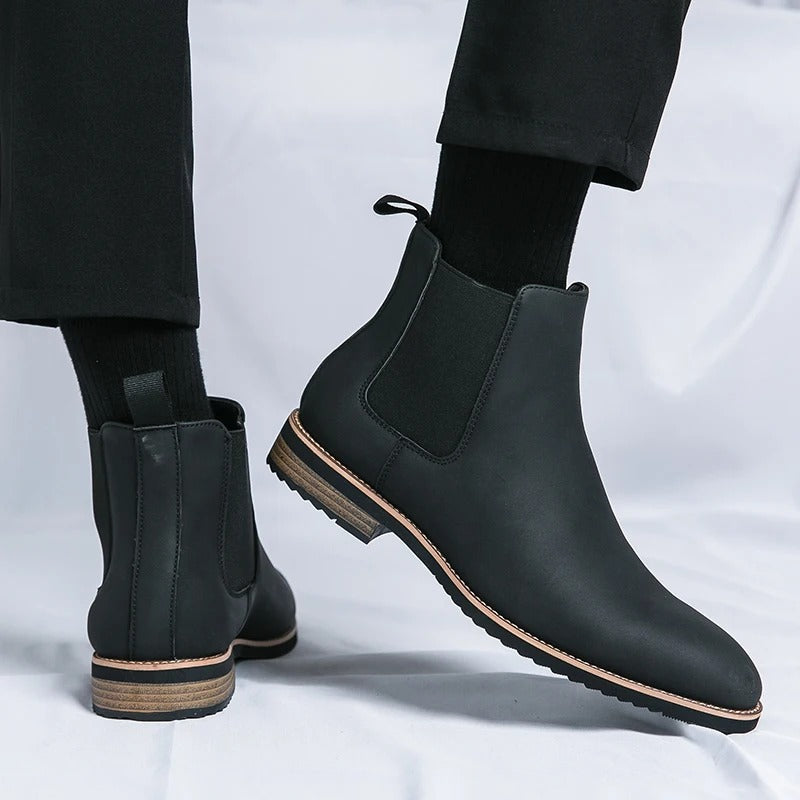 Bottes Chelsea Cuir Authentique pour Homme