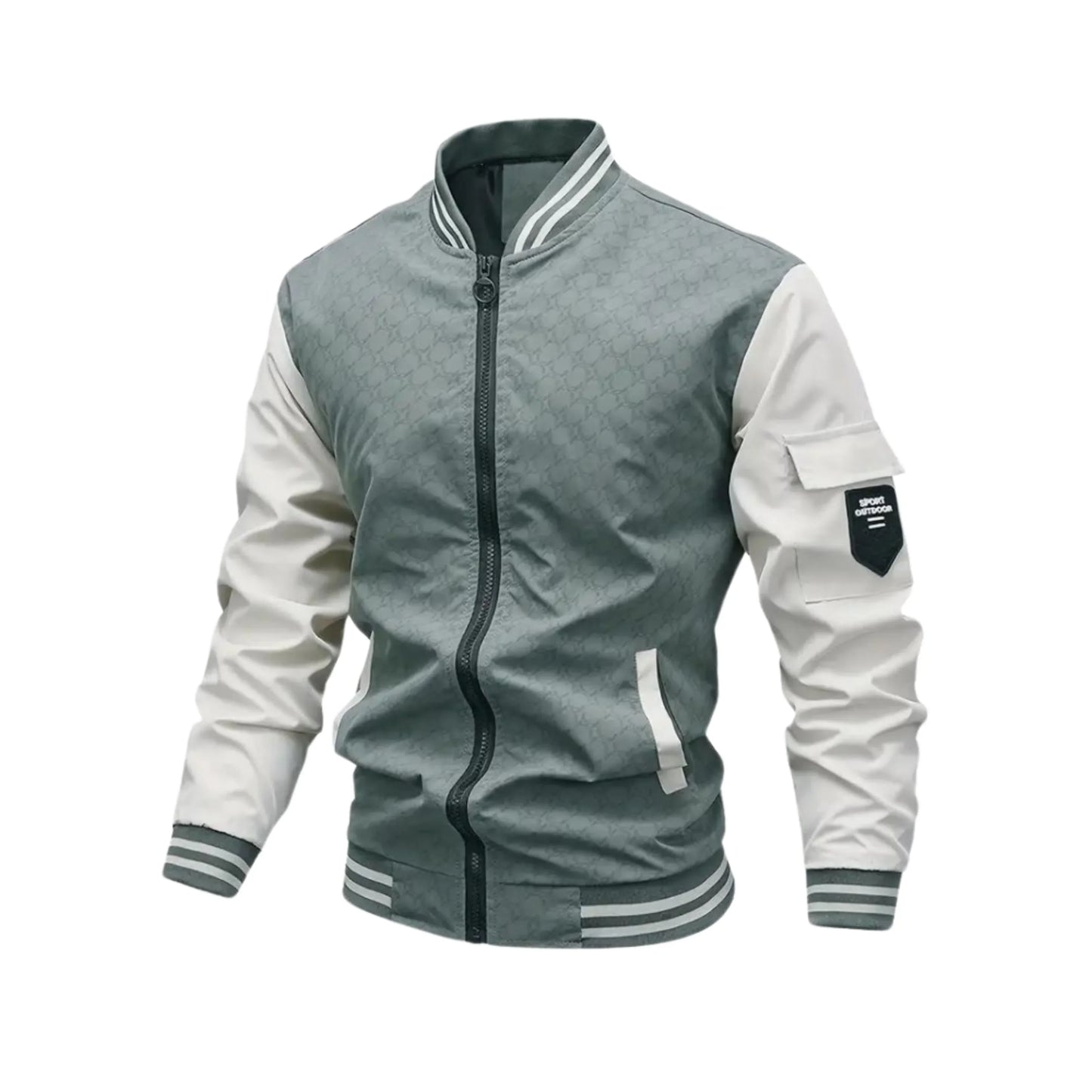 Veste Homme Sport Élégante Contraste Noir Blanc