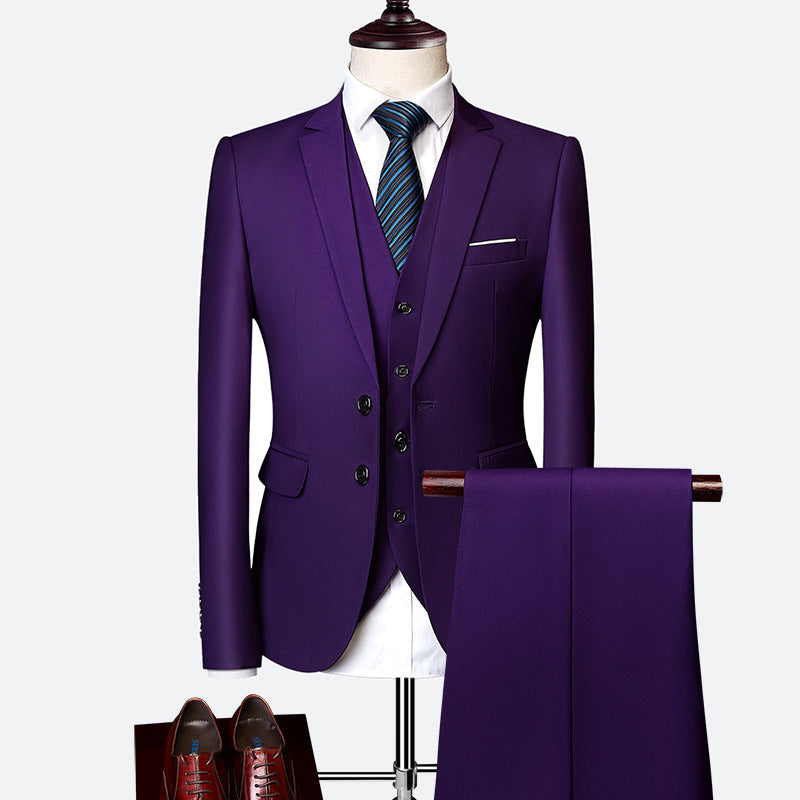Costume Homme 3 Pièces Slim Fit Élégant pour Mariage ou Soirée